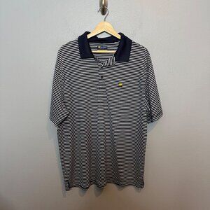 JACK NICKLAUS navy & white stripe golf polo size XL